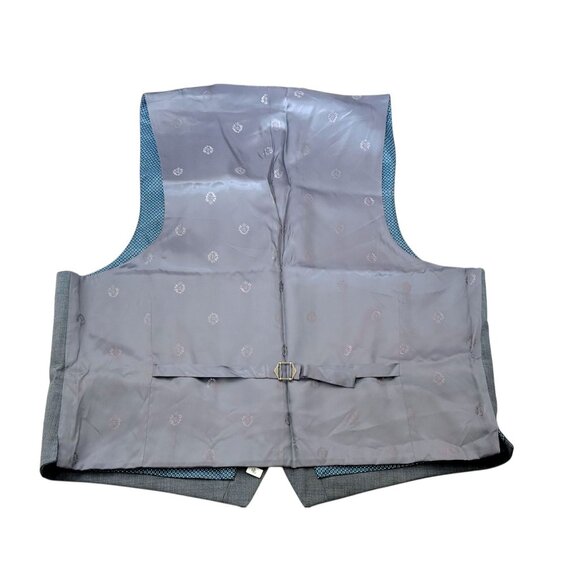 Lauren Ralph Lauren Ultraflex Suit Vest XL Gray Wool Blend Adjustable Back - Picture 5 of 6